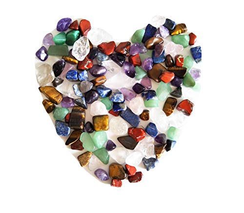 Gemischte natürliche Kristalle, 7 Chakra-Steine, ein Beutel, ca. 100 Stück, wiegt insgesamt ca. 160 g, kleine Größe. von Mina Heal