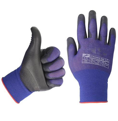Minadax ESD Antistatik Handschuhe ELECTRO - 1 Paar, Größe L/9 - Für Reparatur, Montage & Reinigung in Elektronik, Auto und Motorrad von Minadax