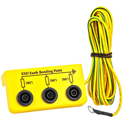 Minadax Erdungsbox - ESD-Schutz - Zentraler Erdungsanschluss - 3 x 4 mm Bananenstecker - 1 Megaohm Sicherheitswiderstand von Minadax