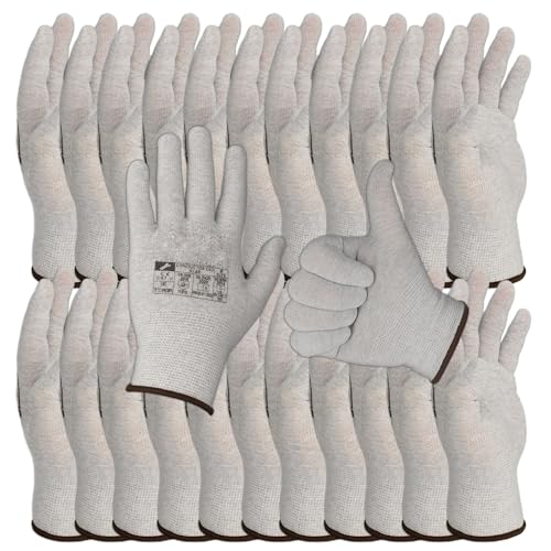 Minadax Präzisions ESD Antistatik Handschuhe FINE - 12 Paar, Größe L/9 - für filigrane Reparatur, Montage & Reinigung in Elektronik, Feinmechanik, Modellbau, Auto und Motorrad von Minadax