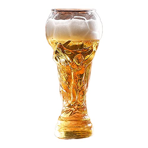 Minan Bierglas, Fußball Bierglas, Fußball Trophäe Form Bierglas, Fußballbiergläser, Geschenke für Papa, Freund und alle Fußballfans, Fußballliebhaber (450ml/800 l/850 l) von Minan