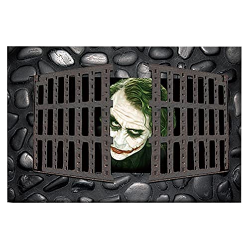 Minan Halloween-Fußmatte 3D-Clown-Fußmatte, rutschfeste Willkommens-Fußmatte, Halloween-Badematte mit gruseligem Clown – waschbar – (40 x 60 cm) von Minan