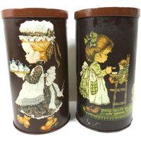 1 Große Vintage Sarah Kay Blechdose Kleine Vorratsbehälter Küche Vorratsdose Keksdose von MinasTreasureChest