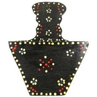 1 Handbemalter Schwarzer Kaffeefilterhalter Aus Holz Volkskunst Polka A Dot Design Gepunktete Kunst von MinasTreasureChest
