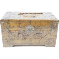 1 Kleine Holz Geschnitzt Brust Koffer Aufbewahrungstasche Dekorative Truhe Cosplay Steampunk Larp Schatz Schmuck Box Nr 2 von MinasTreasureChest