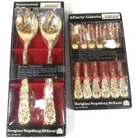 1 Vintage Baccara Salat Set Oder Party Gabeln Rose Design Utc Set von MinasTreasureChest