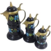 3Er Set Zinnkrug Vintage Handbemalt von MinasTreasureChest