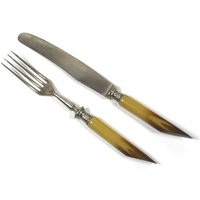 6 Vintage Solingen Messer Oder Gabeln Bakelit Griff Seltene Besteck von MinasTreasureChest