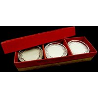9 Schöne Dekorative Vintage Glas Kristall Untersetzer Mit Einer Halter Kristallglas von MinasTreasureChest