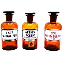 Jahrgang Deutsch-Apotheker-Set Mit Original Etiketten - Set Von 3 Apothekerflaschen von MinasTreasureChest