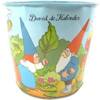 Seltene Vintage David The Gnome Trashcan Mülleimer Rien Poortvliet 1988 Dutch Design von MinasTreasureChest