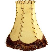 Vintage Beige Braun Lampenschirme Schöne Elegante Stofflampe Schirme Clip On Nr6 von MinasTreasureChest