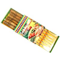 Vintage Fondue Gabeln Set Bunte Holz Retro Gabel Nr. 2 von MinasTreasureChest