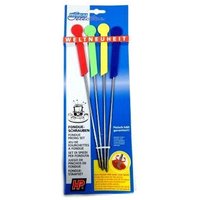 Vintage Fondue Gabeln Set Regenbogen Bunte Extra Lange Holz Gabeln Design von MinasTreasureChest