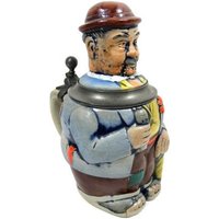 Vintage Gerzit Bierkrug Deutscher Gerz West Germany Character Design Hobo Obdachloser von MinasTreasureChest