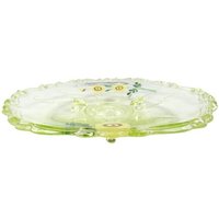 Vintage Handbemalte Uranglasplatte Glasschüssel Braune Dekorative Glasschale von MinasTreasureChest
