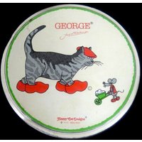 Vintage Happy Cat Designs George The Blechdose Dose Keksdose von MinasTreasureChest