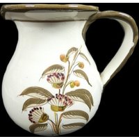 Vintage Keramik Krug Wasser Kann Blume Design Retro-Design von MinasTreasureChest
