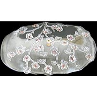 Vintage Kristall Glas Kuchen Platte Original Walther Westdeutschland Deutsches Design Kristallglas Kunst von MinasTreasureChest