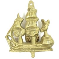 Vintage Messing Schiff Doorknocker Tür Knocker Boot Segelboot Antike Wohnkultur Dekor von MinasTreasureChest