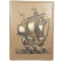 Vintage Schiff Ordner Schöne Papier Mit Einem Segelboot Koffer von MinasTreasureChest