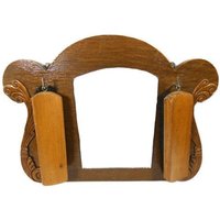 Vintage Spiegel Mit 2 Pinseln Set Holzspiegel Rahmen von MinasTreasureChest
