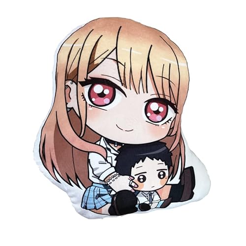 My Dress Up Darling Plüschkissen Kitagawa Marin/Gojō Wakana doppelseitiger Druck Cartoon Bild Kissen Schlafzimmer Dekoration (10 cm/45 cm) von Minctong