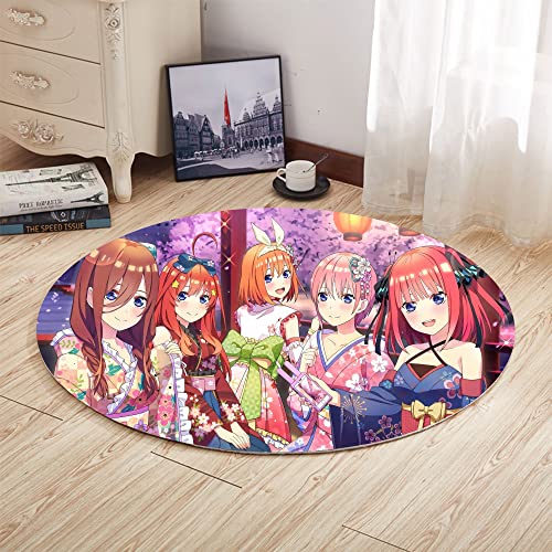 The Quintuplets Runder Teppich Nakano Ichika / Nakano Nino / Nakano Miku Druckmuster, rutschfest, für Zuhause und Wohnzimmer, 120 cm The Quintuplets Runder Teppich Nakano Ichika / Nakano Nino / Nakano Miku Druckmuster, rutschfest, für Zuhause und Wohnzimmer, 120 cm von Minctong