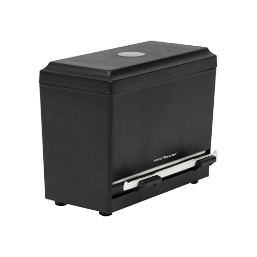 Mind Reader Anchor Collection, One Touch Straw Dispenser, Countertop Organizer, 9.25" L x 4.5" W x 7.5" H, Plastic, Black, 4.5 x 9.25 x 7 von Mind Reader