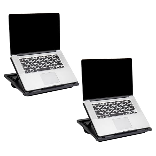 Mind Reader Anchor Collection, Verstellbarer, tragbarer Schreibtisch mit 8 Positionen, mit integrierten Kissen, 37,5 cm L x 27,9 cm B x 18,5 cm H, Schwarz, 2 Stück Mind Reader Anchor Collection, Verstellbarer, tragbarer Schreibtisch mit 8 Positionen, mit integrierten Kissen, 37,5 cm L x 27,9 cm B x 18,5 cm H, Schwarz, 2 Stück von Mind Reader