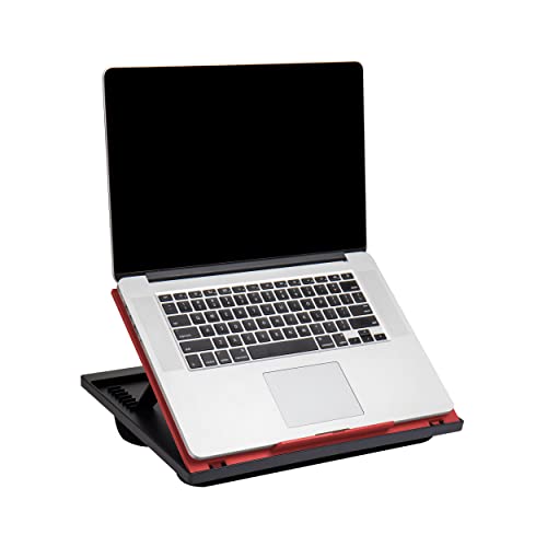 Mind Reader LTADJUST-RED Verstellbarer Schreibtisch mit 8 Positionen Oben, mit Kissen, Monitor, Laptop Schoßhalter, 11.12 D x 14.75 B x 3 H von Mind Reader