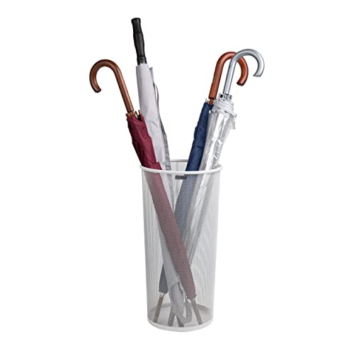 Mind Reader Network Collection, Umbrella Stand, 12 Umbrella Capacity, Entryway Organizer, Reinforced Solid Rim and Base, Metal Mesh, 10.25" L x 10.25" W x 19.5" H, White Mind Reader Network Collection, Umbrella Stand, 12 Umbrella Capacity, Entryway Organizer, Reinforced Solid Rim and Base, Metal Mesh, 10.25" L x 10.25" W x 19.5" H, White von Mind Reader