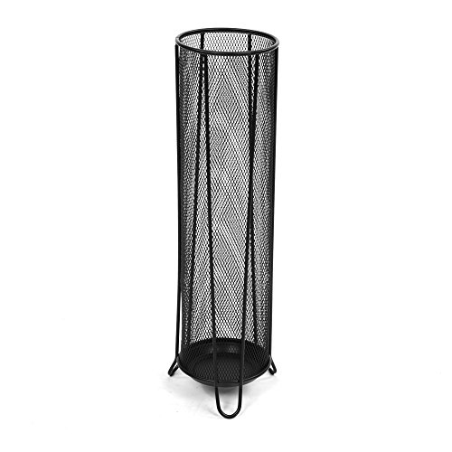 Mind Reader Network Collection, Umbrella Stand, Entryway Organizer, Reinforced Solid Rim and Base, Metal Mesh, 5.5" L x 5.5" W x 20.5" H, Black von Mind Reader