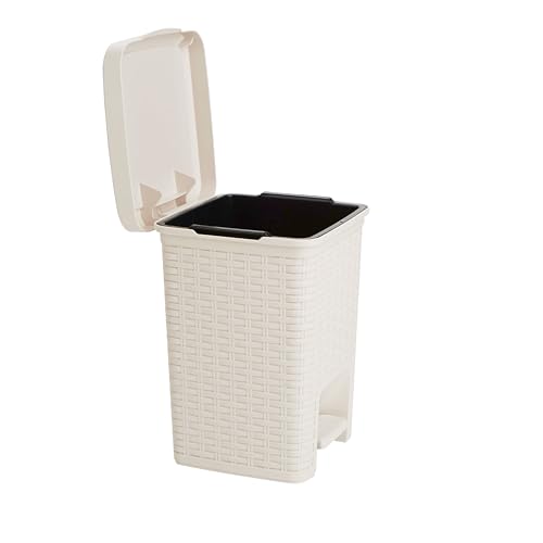 Mind Reader Step Trash Can Abfallkorb, Kunststoff, Quadratischer Abfalleimer, EL, L x 7.75" W x 11" H von Mind Reader