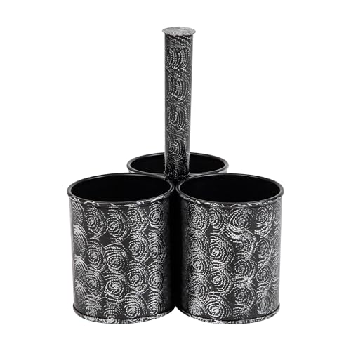 Mind Reader Utensilienhalter, Besteck-Organizer, Besteckhalter, verzinktes Metall, 17,8 x 17,8 x 24,1 cm (L x B x H), Silber von Mind Reader