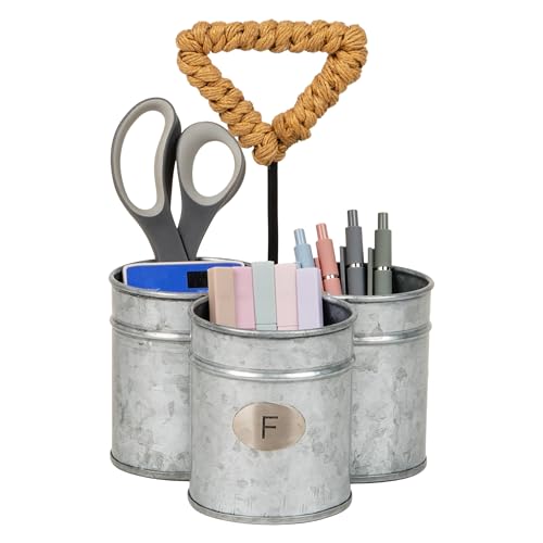Mind Reader Utensilienhalter, Besteck-Organizer, Besteckhalter, verzinktes Metall, 17,8 x 17,8 x 25,4 cm (L x B x H), Silber von Mind Reader