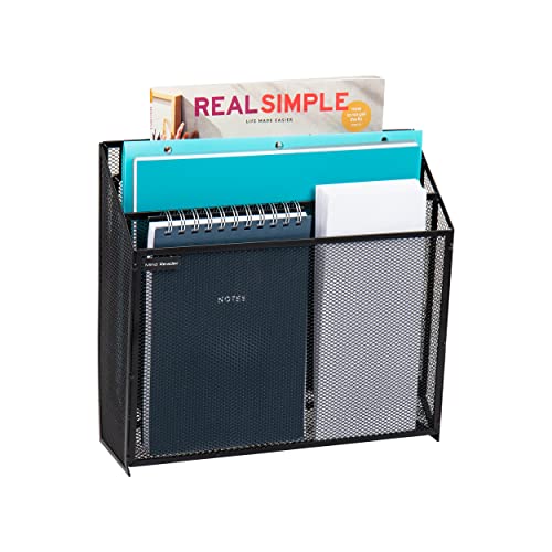 Mind Reader WAFIST3-BLK Desktop Organizer, Wall Mount, Office, Metal Mesh, 12.5" L x 3.75" W x 11.5" H, Black von Mind Reader