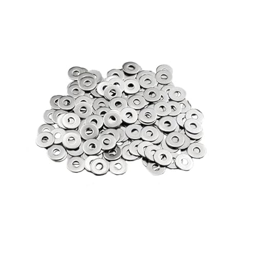 100 Stück M4x12mm Flache Unterlegscheiben Edelstahl Beilagscheiben Großer OD Außendurchmesser Flache Reparatur Metallscheiben für Schrauben, Muttern, Gewindestange von MindWissUp