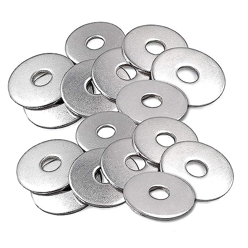 50 Stück M5x15mm Flache Unterlegscheiben Edelstahl Beilagscheiben Großer OD Außendurchmesser Flache Reparatur Metallscheiben für Schrauben, Muttern, Gewindestange von MindWissUp