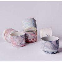 Marmor Design Tasse 200 Ml, Cappuccino Tasse, Steinzeug Kaffeebecher von MindsetDinnerware