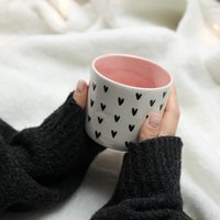 Vatertagsgeschenk, Große Teetasse - Handgemachtes Geschenk, Steinzeug-Kaffeetasse Mit Herzen, Süße Tasse von MindsetDinnerware