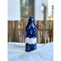 Wasserfall Handbemalte Flasche, Dekorative Keramik Flasche Vase, Tonflasche von MineBurgessCeramics