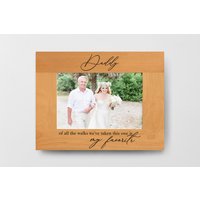 Personalisierter Vater Der Braut Bilderrahmen Geschenk Von Tochter, Gravierter Hochzeitsfotorahmen von MineByDesignStudio
