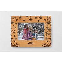 Personalisierter Weihnachtsholzbilderrahmen Graviert von MineByDesignStudio