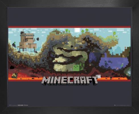 Minecraft Poster Mini-Poster und MDF-Rahmen - Unterwelt (50 x 40cm) von Minecraft