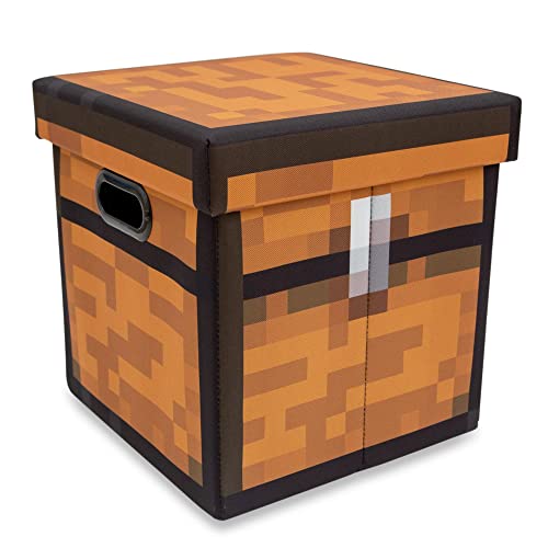 Minecraft Aufbewahrungskorb mit Deckel, 33 cm, Braun von Minecraft