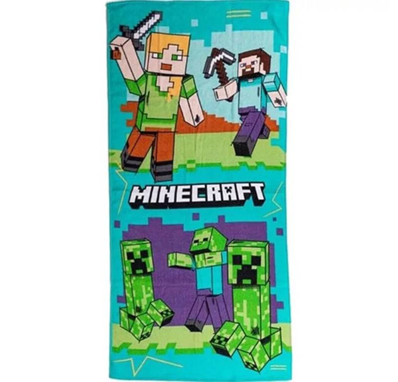 Minecraft Badetuch Minecraft Battle Badetuch, Strandtuch 70x140cm 100% Baumwolle, 100% Baumwolle (1-St) von Minecraft