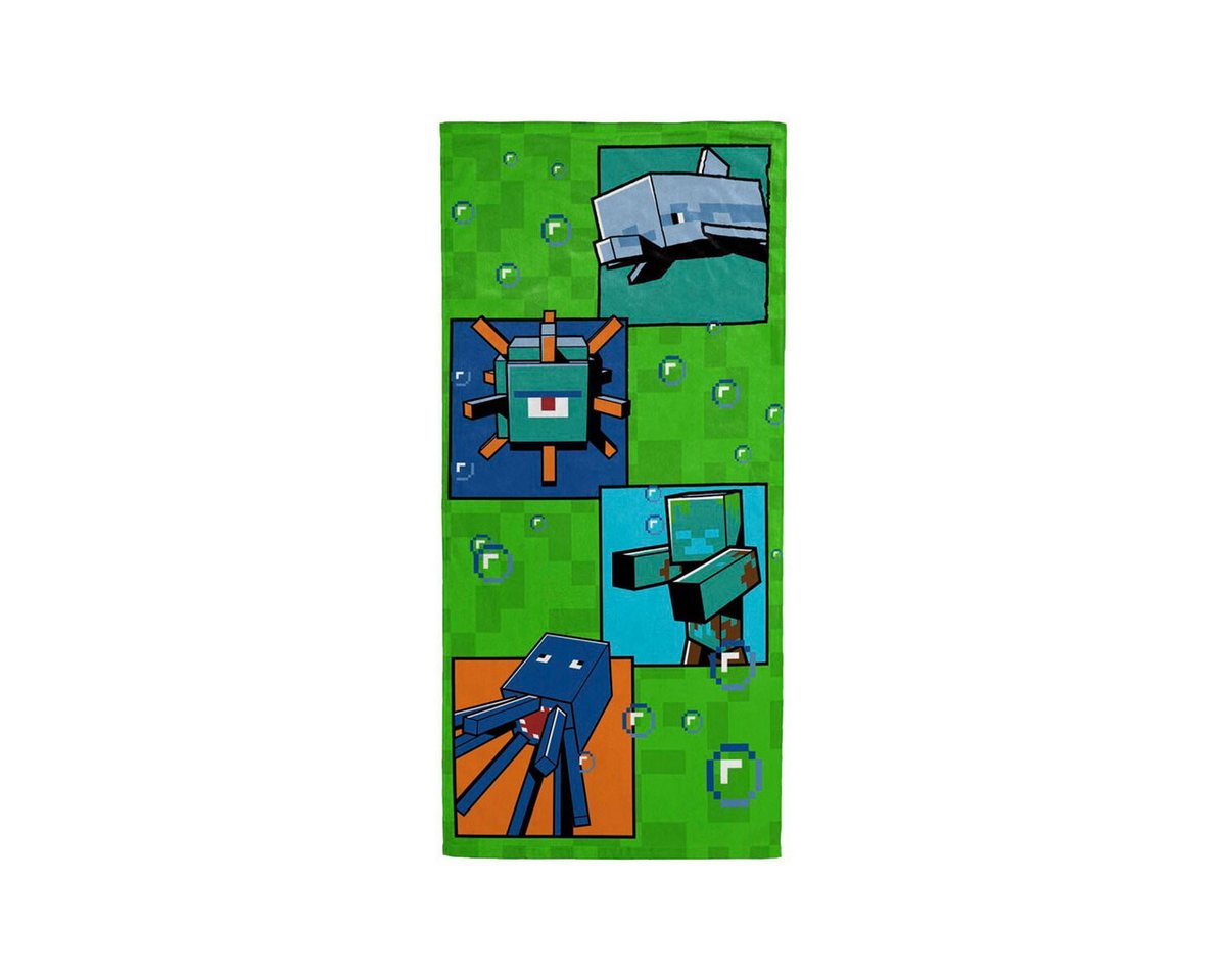 Minecraft Badetücher Minecraft Badetuch 70x140cm – Ocean Depths Strandtuch, 100% Baumwolle (1-St) von Minecraft