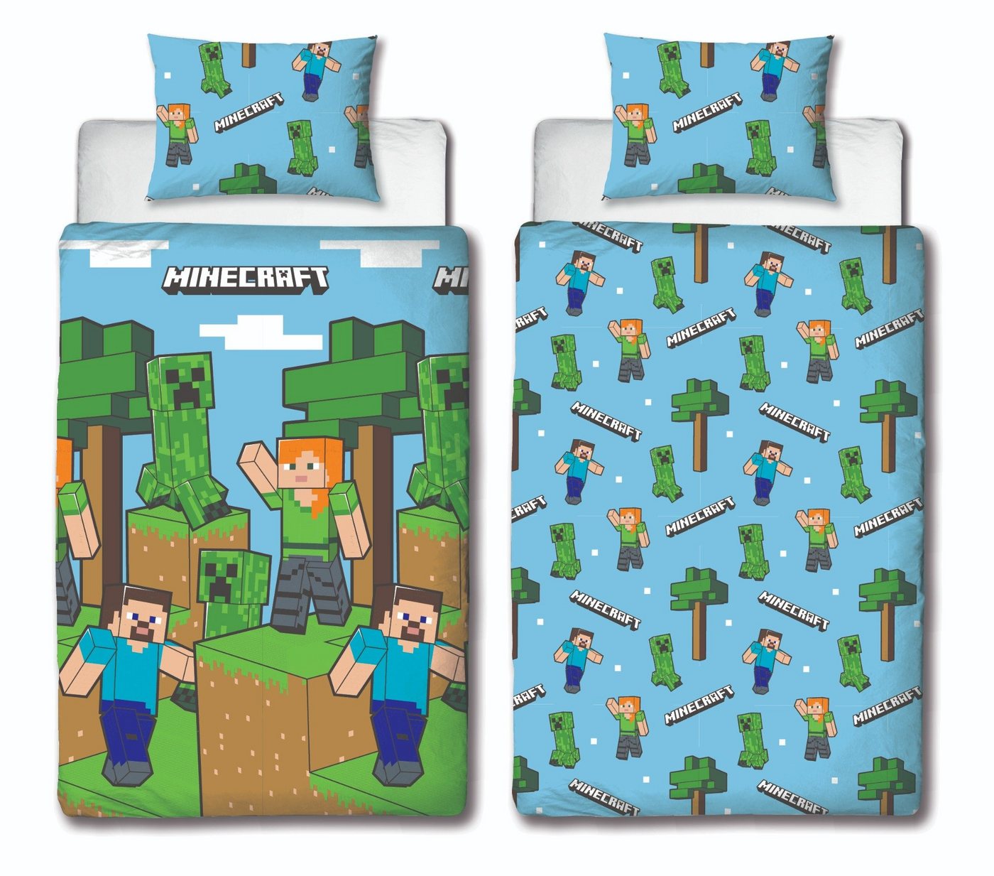 Minecraft Bettwäsche Minecraft Steve und Alex Mikrofaser Bettwäsche Set, Mikrofaser, 2 teilig, Deckenbezug 135-140x200 cm 60x70 cm Kissenbezug Minecraft Bettwäsche Minecraft Steve und Alex Mikrofaser Bettwäsche Set, Mikrofaser, 2 teilig, Deckenbezug 135-140x200 cm 60x70 cm Kissenbezug von Minecraft