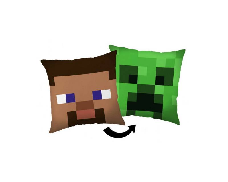 Minecraft Dekokissen Minecraft Kissen 40×40cm Steve & Creeper Deko Gamer Kids von Minecraft